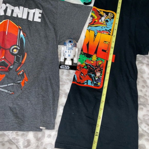 Marvel M*Fortnite *Star Wars XBOX pop-it TEE bundle youth large. Unisex BLACK - Picture 2 of 13